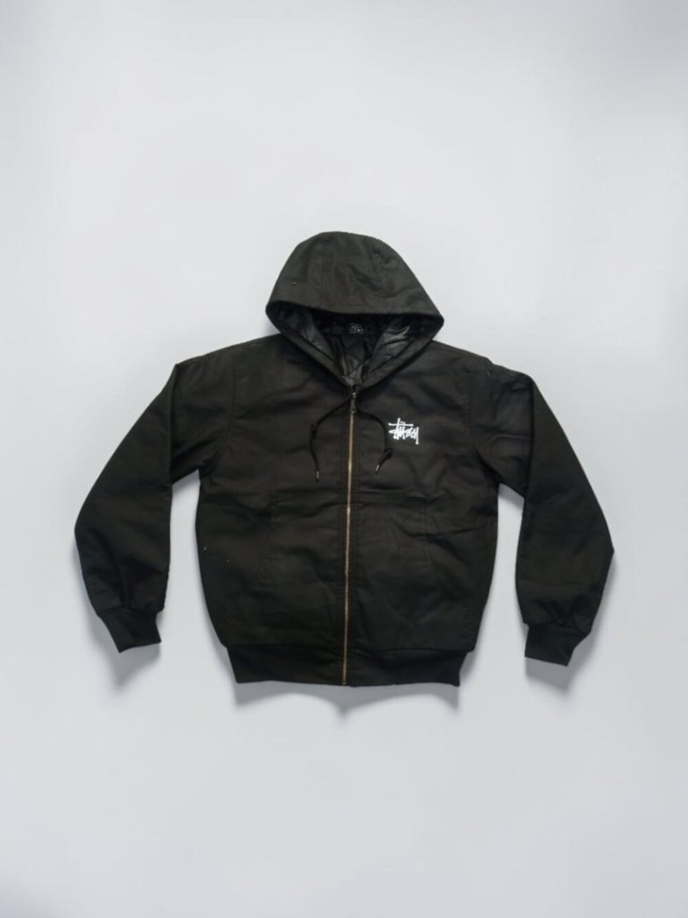 Stussy Reworked Hooded Jacket Size M Full Zip Long Sleeve